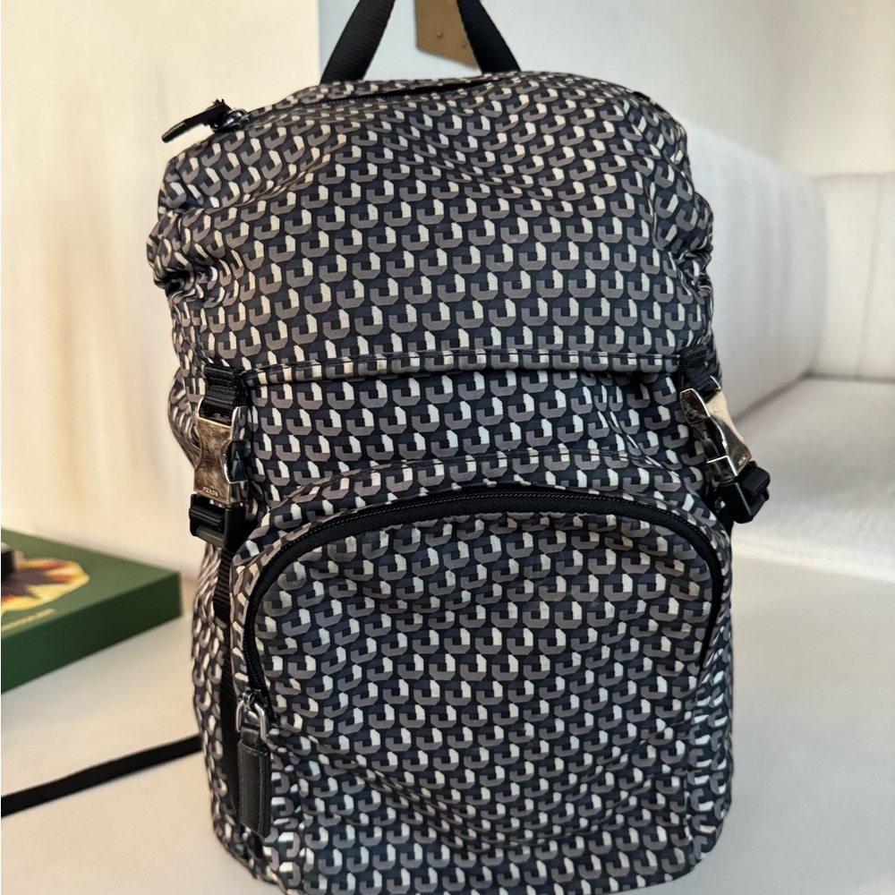 Prada
Prada Multicolor Vela Octagon Patterned Printed Nylon Tessuto Backpack
